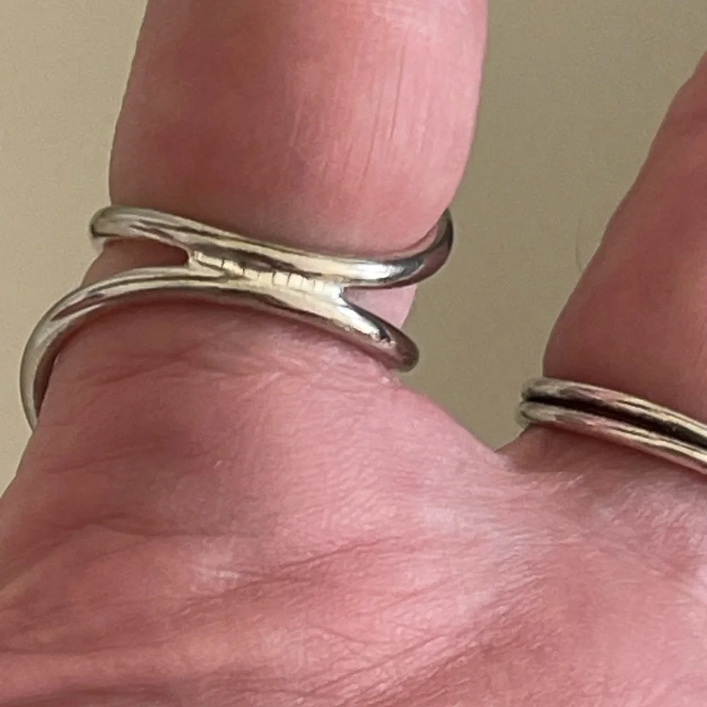 Handmade‎ 925 Sterling Silver Hammered Swirl Statement Ring — SZ 6.5 to 7.5